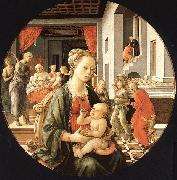 Fra Filippo Lippi Madonna and Child with Stories from the Life of St.Anne China oil painting reproduction
